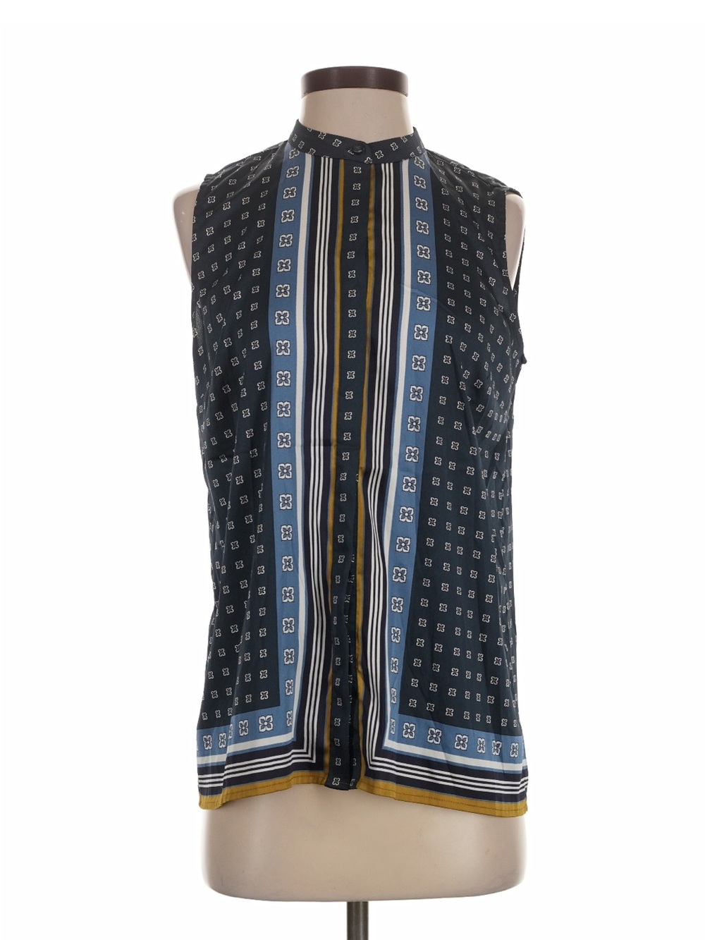 Ann Taylor WFH Handkerchief Sleeveless Blouse